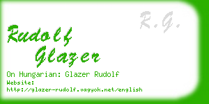 rudolf glazer business card